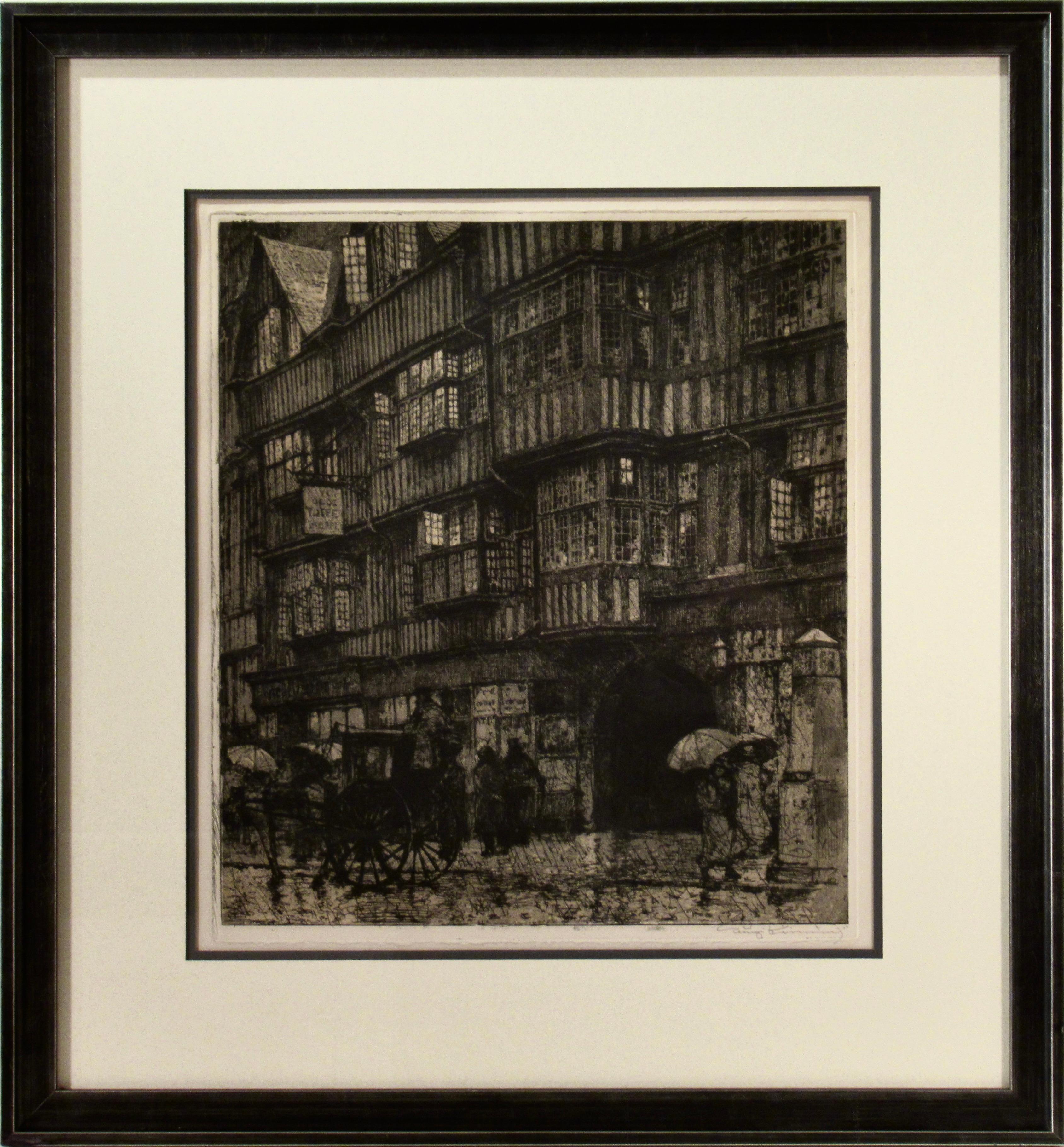 Figurative Print de Luigi Kasimir - Londres, Holborn House