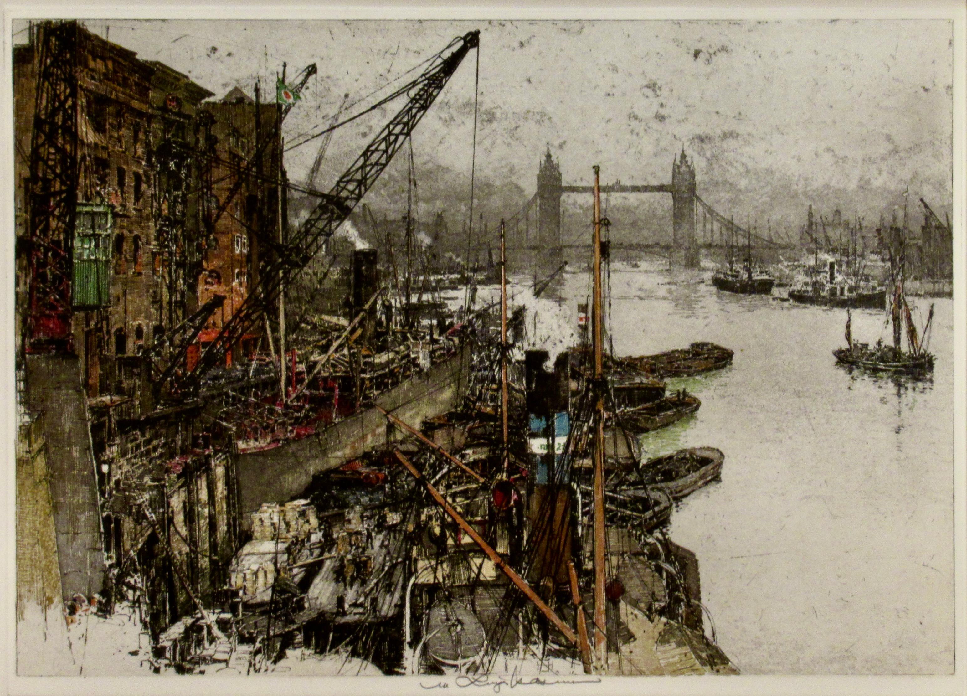 London Tower Bridge - Print by Luigi Kasimir