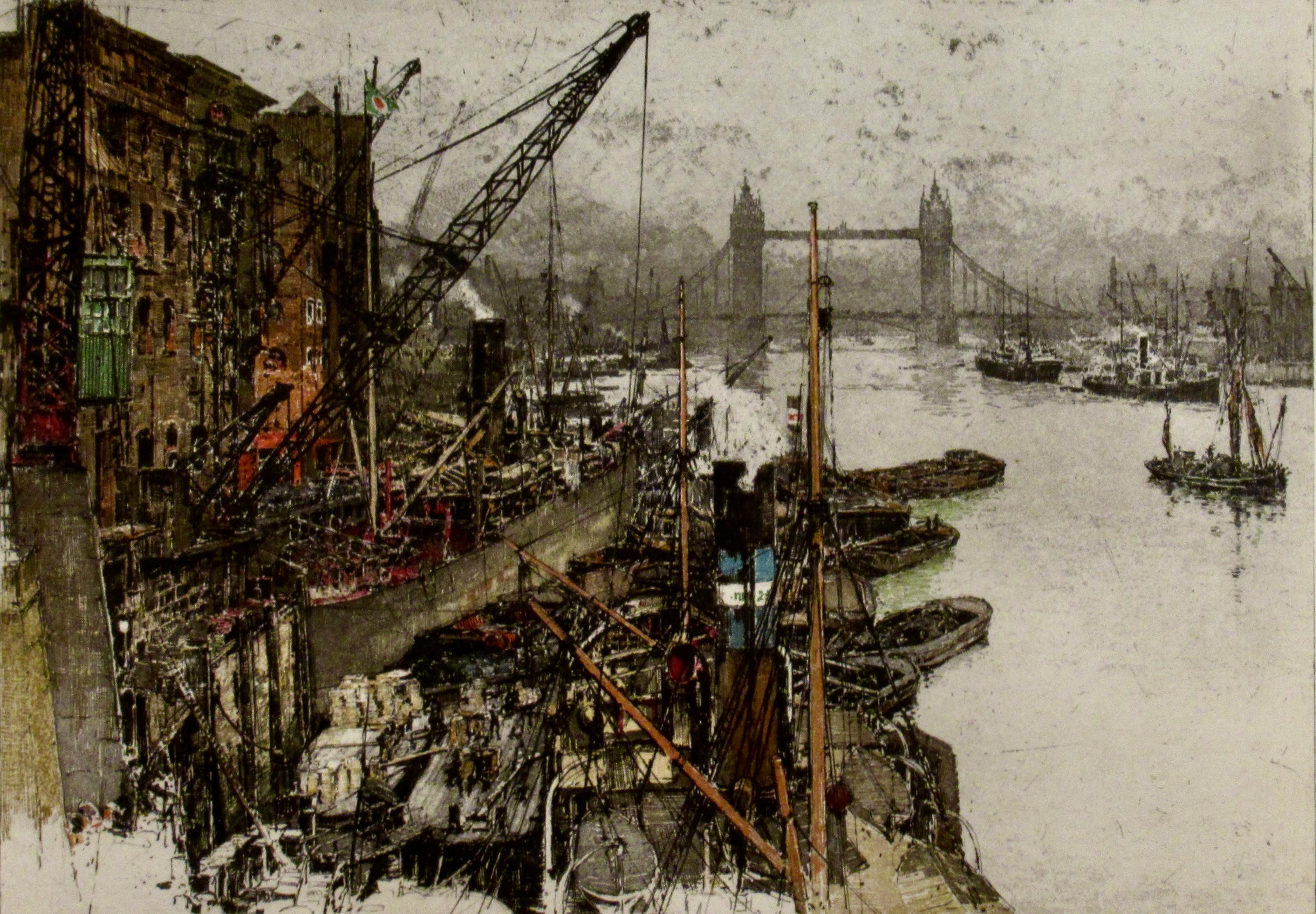 London Tower Bridge - Realist Print by Luigi Kasimir