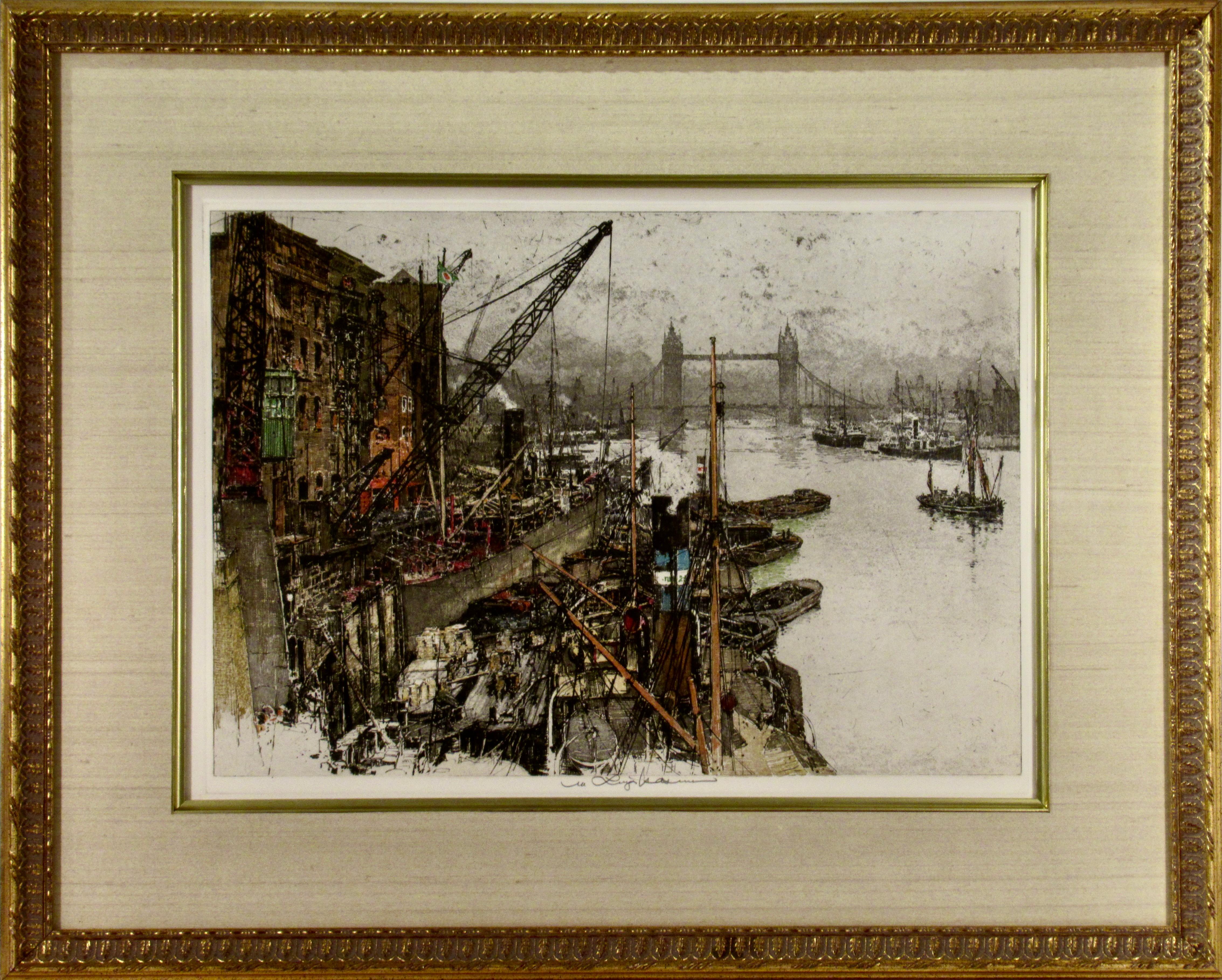 Luigi Kasimir Figurative Print - London Tower Bridge