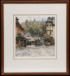 Luigi Kasimir (1881-1962) - Framed 1926 Etching, View of Greinwinter