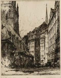 Luigi Kasimir (1881-1962) - Gerahmte Radierung des frühen 20. Jahrhunderts, Hecklehornflect