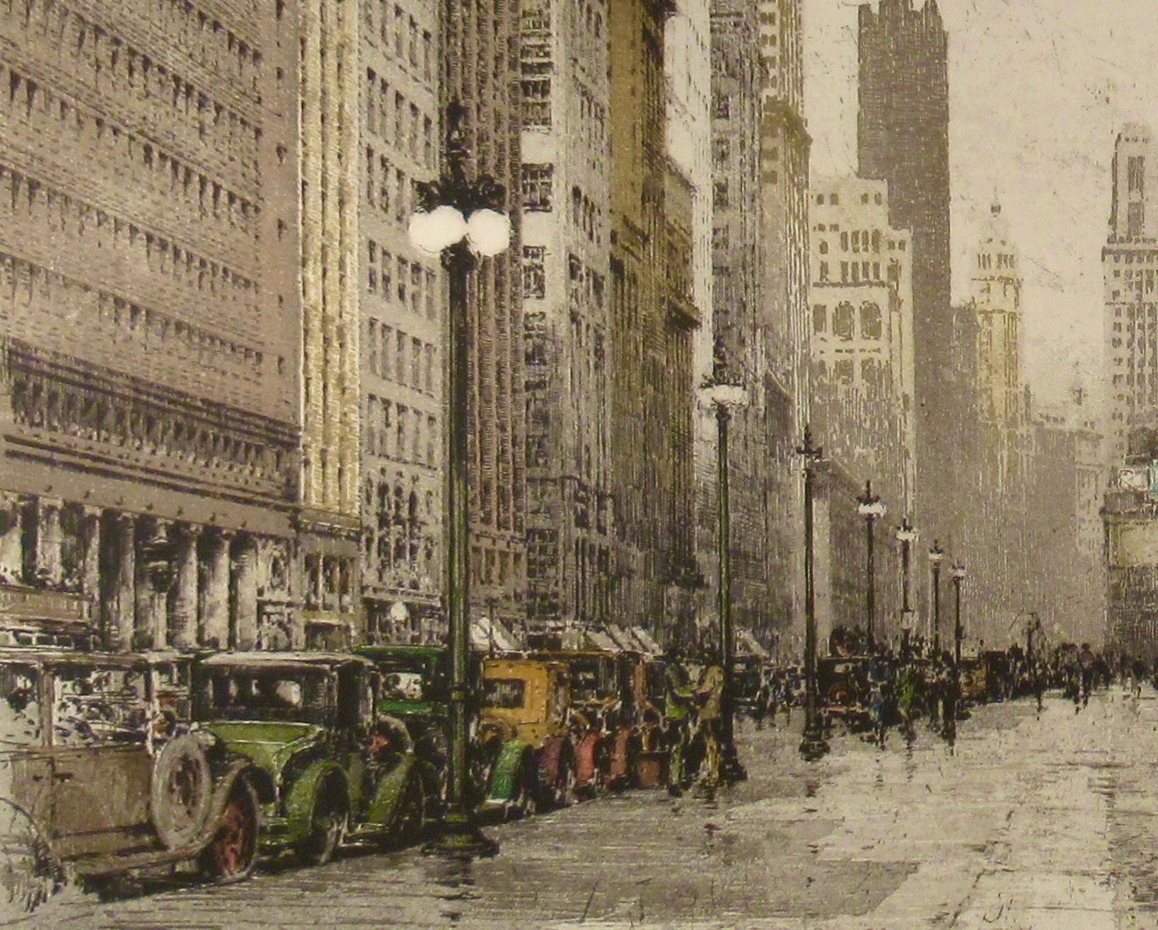 Michigan Avenue, Chicago. - Print Realismo di Luigi Kasimir