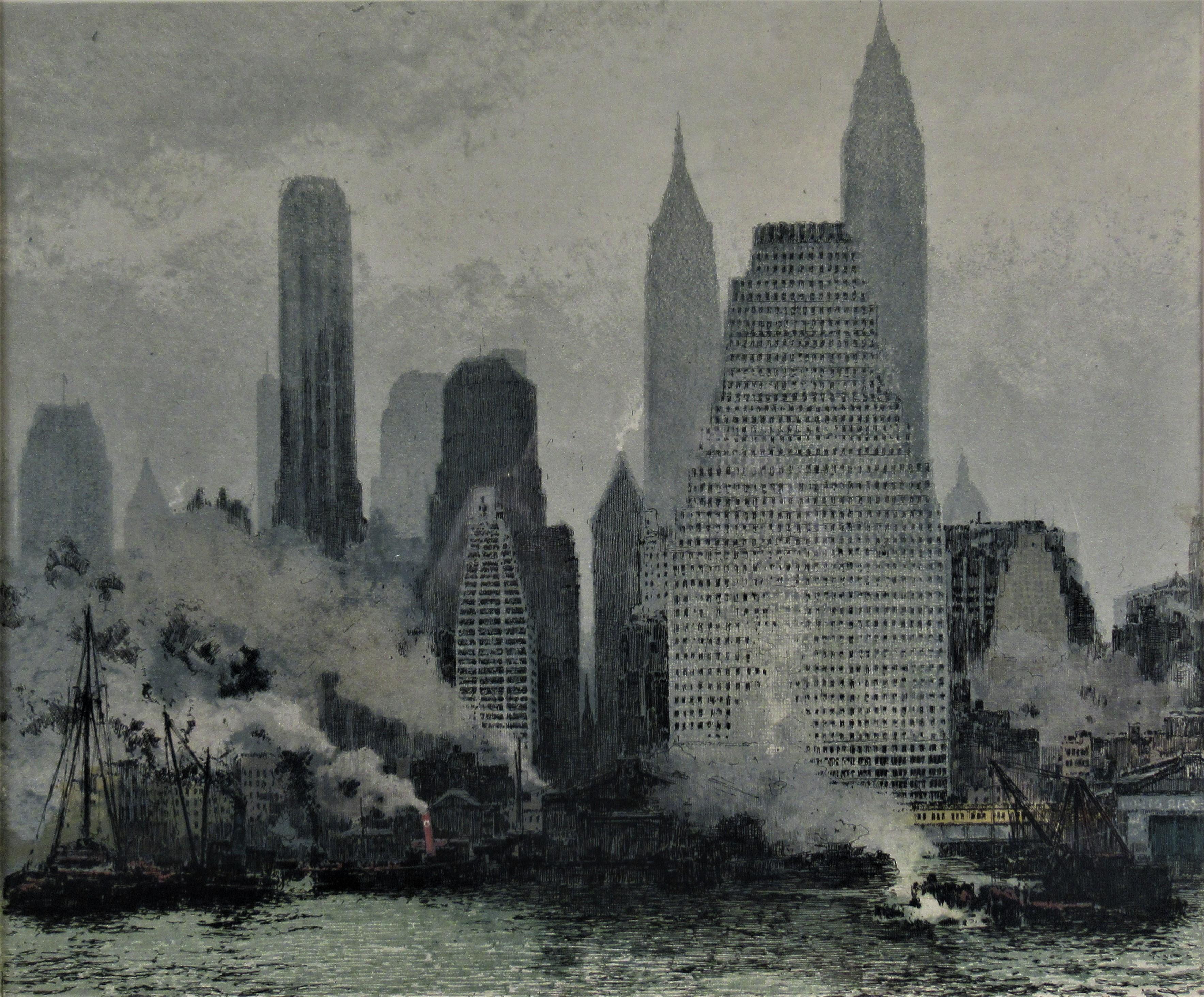 New York, Fog and Mist - Print by Luigi Kasimir