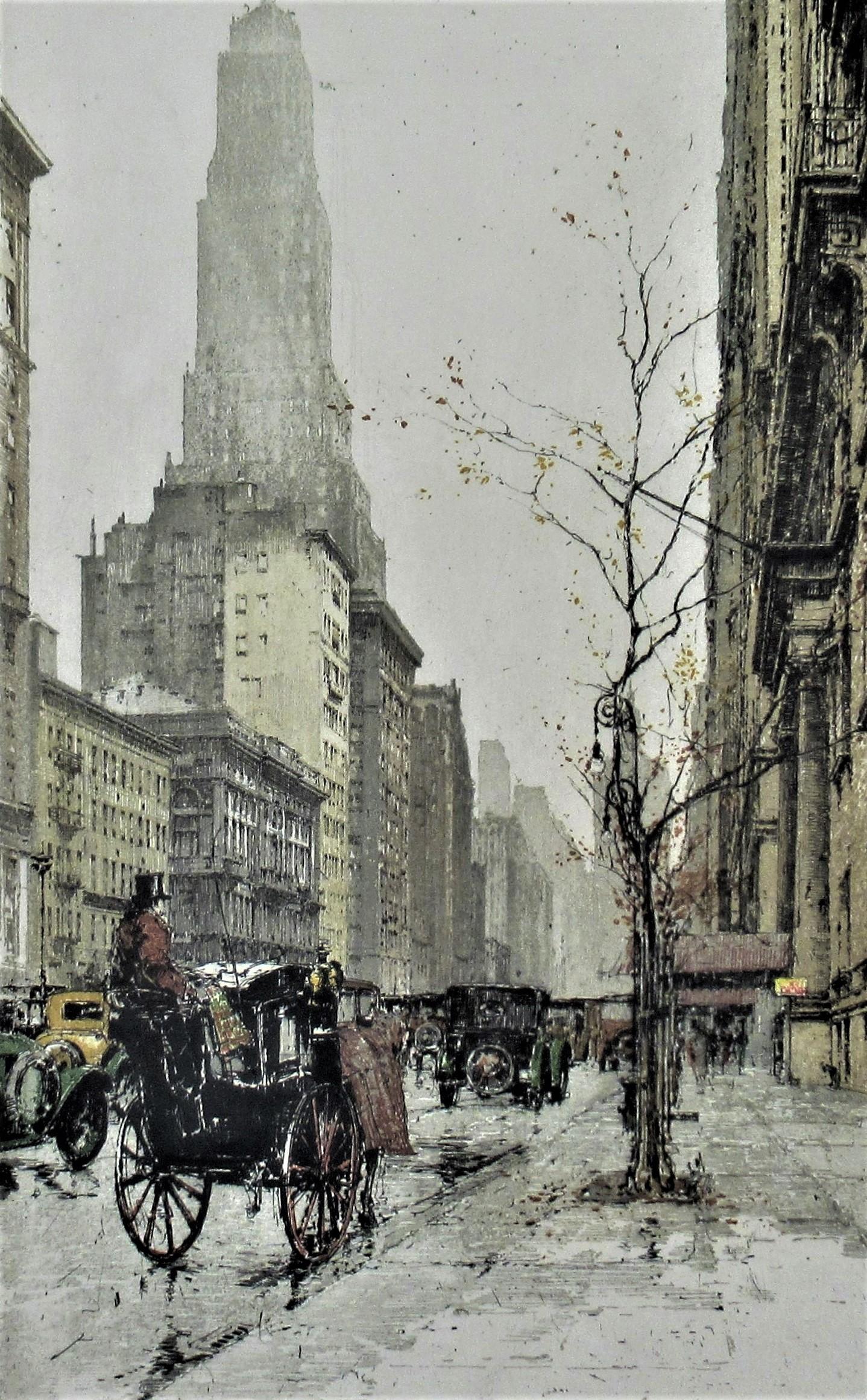 New York, Park Avenue - Réalisme Print par Luigi Kasimir