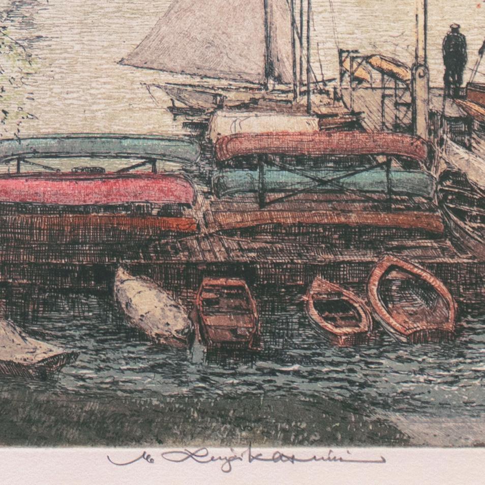 'On the Lake', Vienna Academy of Art, Metropolitan Museum, Smithsonian - Print by Luigi Kasimir