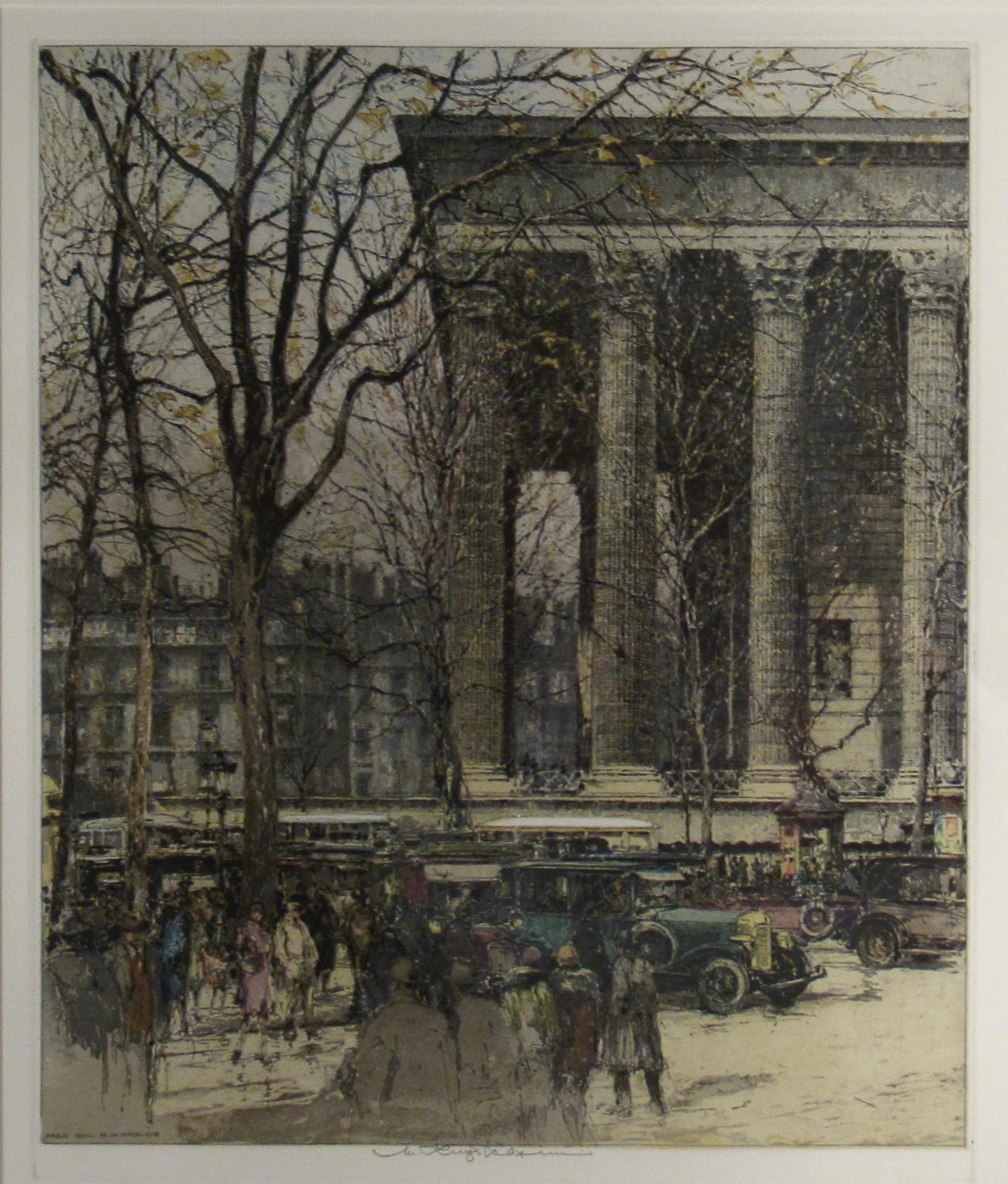 Paris, Boulevard de la Madeleine – Print von Luigi Kasimir