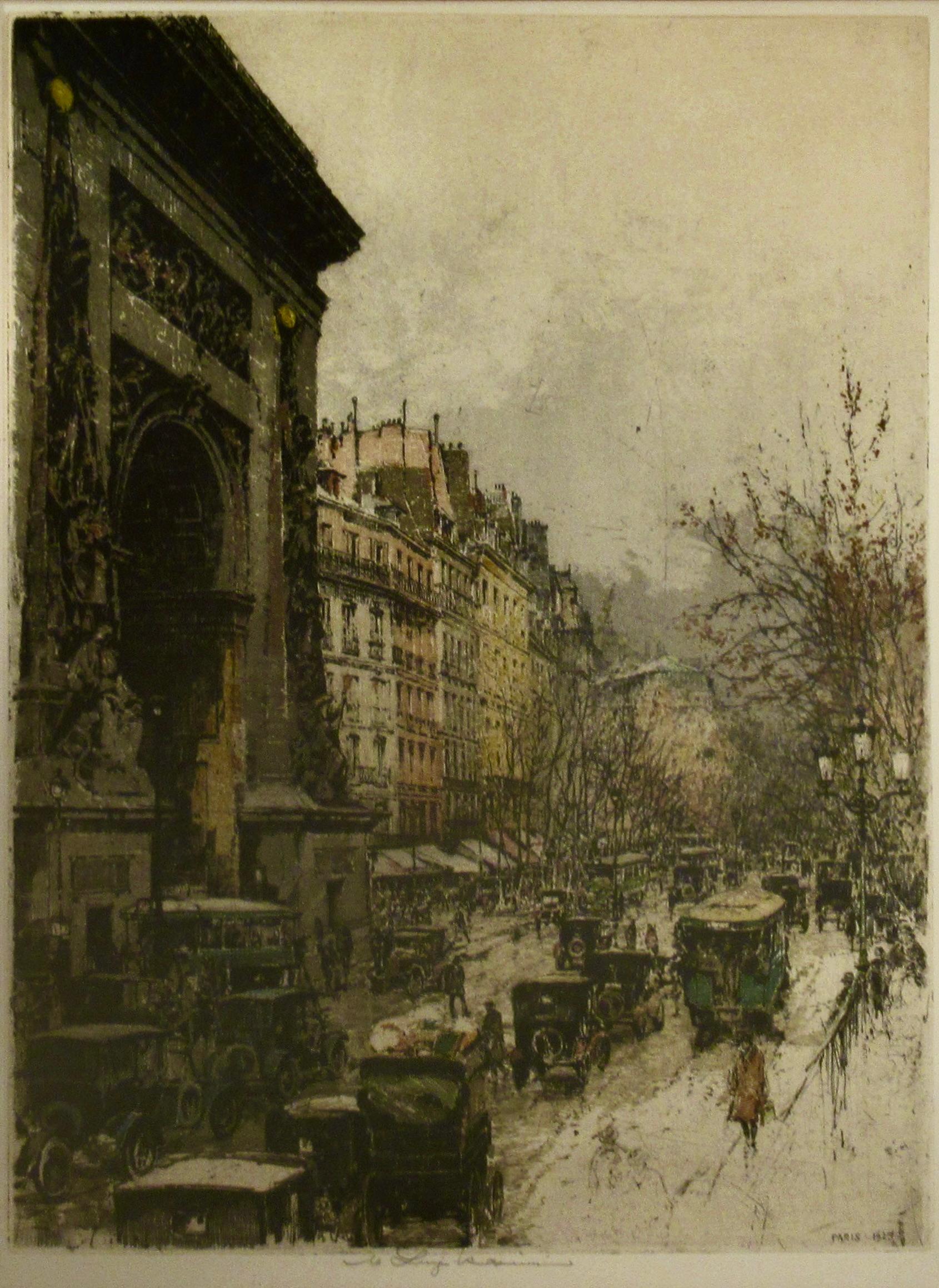 Porte Saint Denis, Paris - Print by Luigi Kasimir