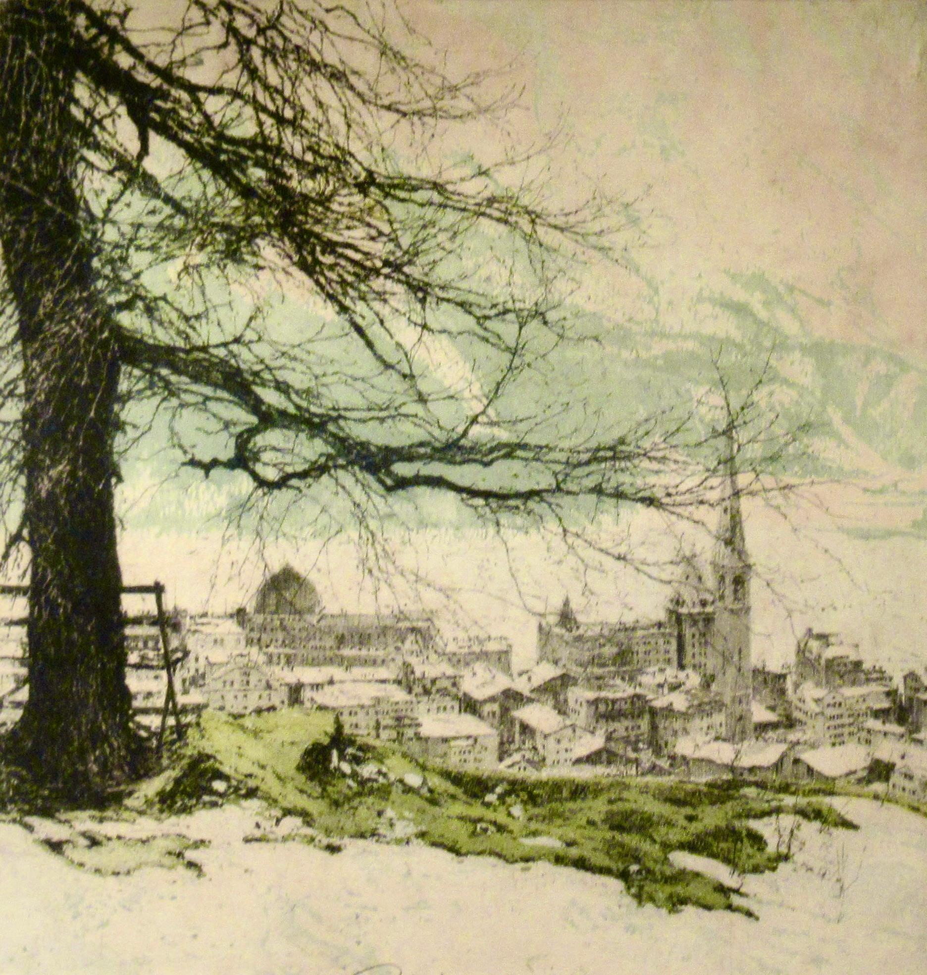 Saint Moritz, Suisse - Réalisme Print par Luigi Kasimir