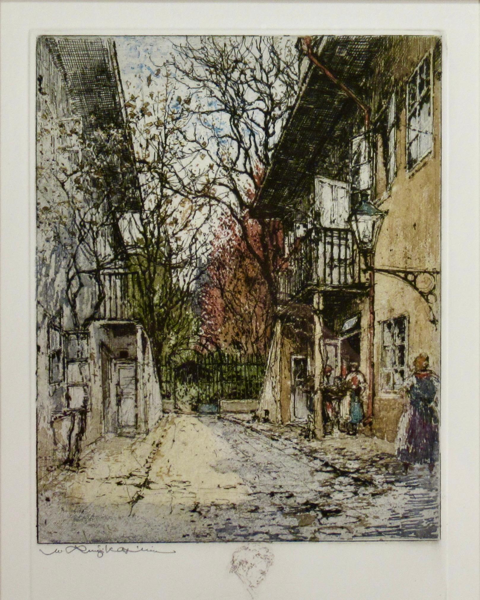 Schubert's Birthplace, Vienna, Austria - Print by Luigi Kasimir