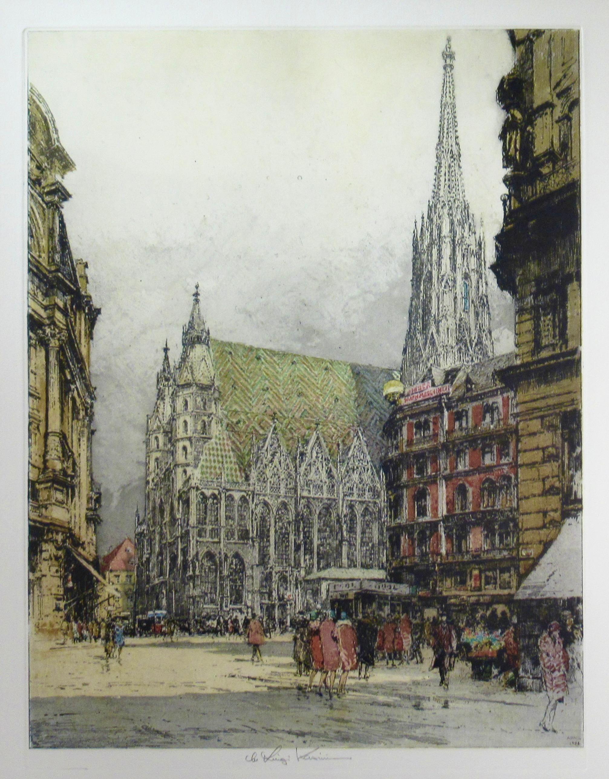 St Stephens Cathedral - Print by Luigi Kasimir