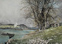 Der Danube-Fluss in der Nähe von Wien, Österreich