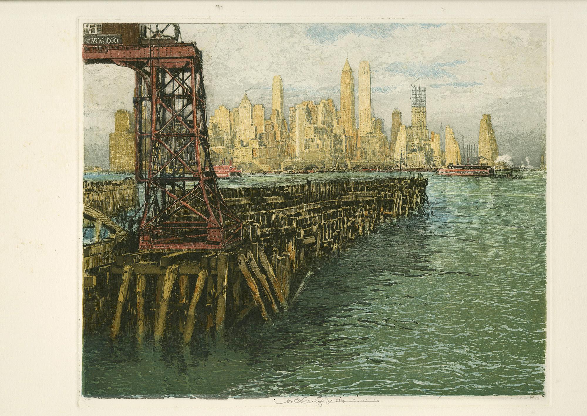 La Isla Mágica, Nueva York - Print de Luigi Kasimir