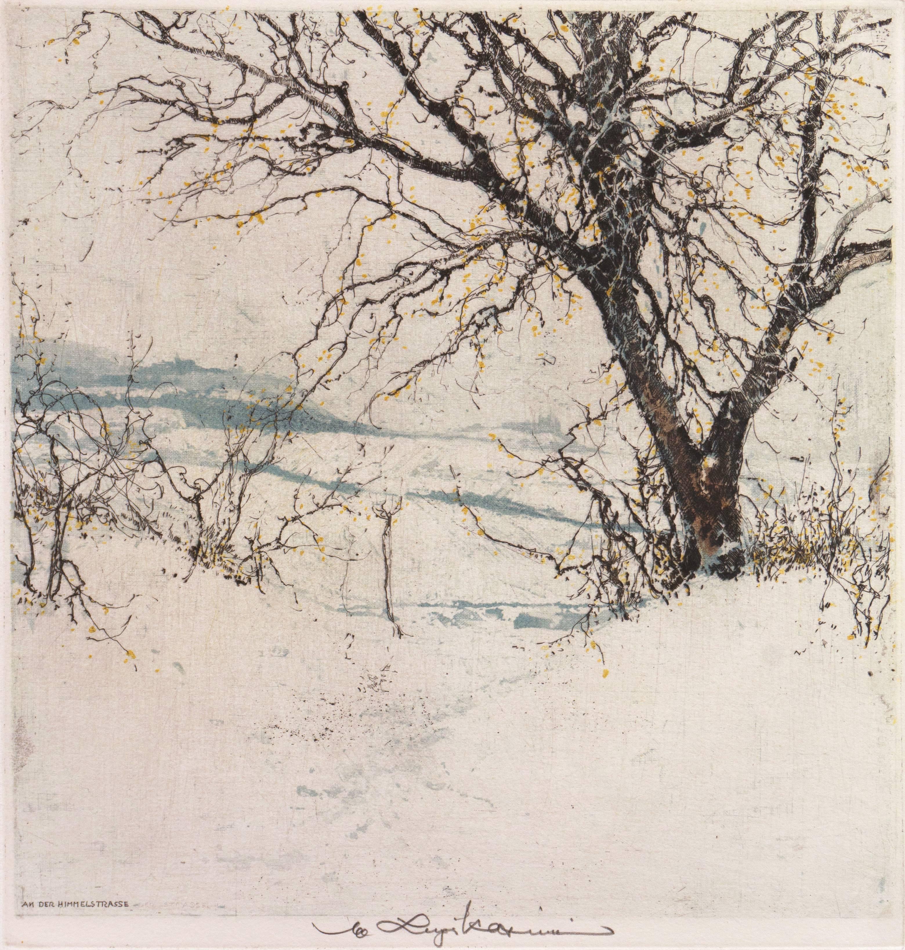 'Winter Landscape', Vienna Academy of Art, Metropolitan Museum, Smithsonian - Print by Luigi Kasimir