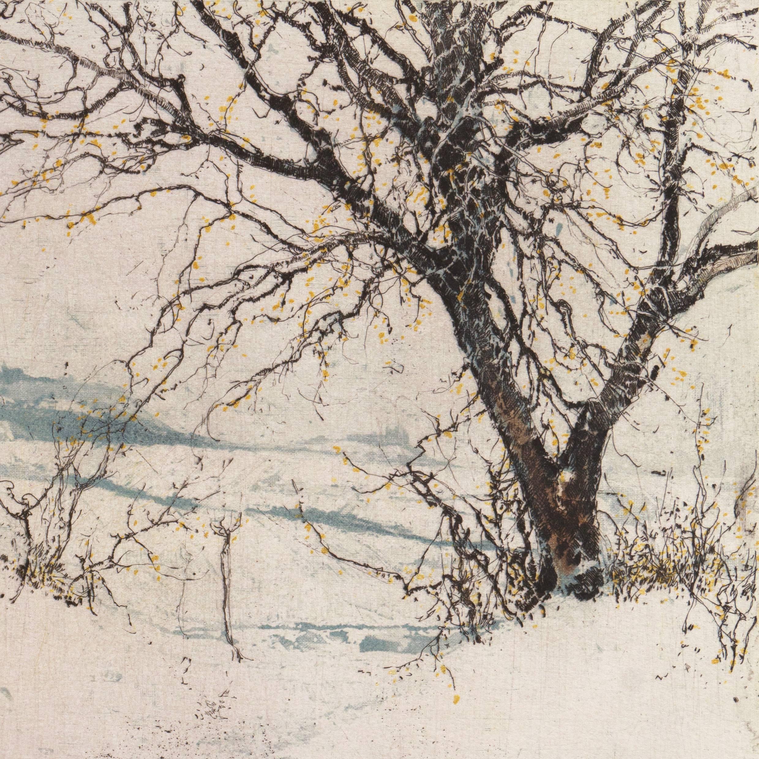 'Winter Landscape', Vienna Academy of Art, Metropolitan Museum, Smithsonian - Impressionist Print by Luigi Kasimir