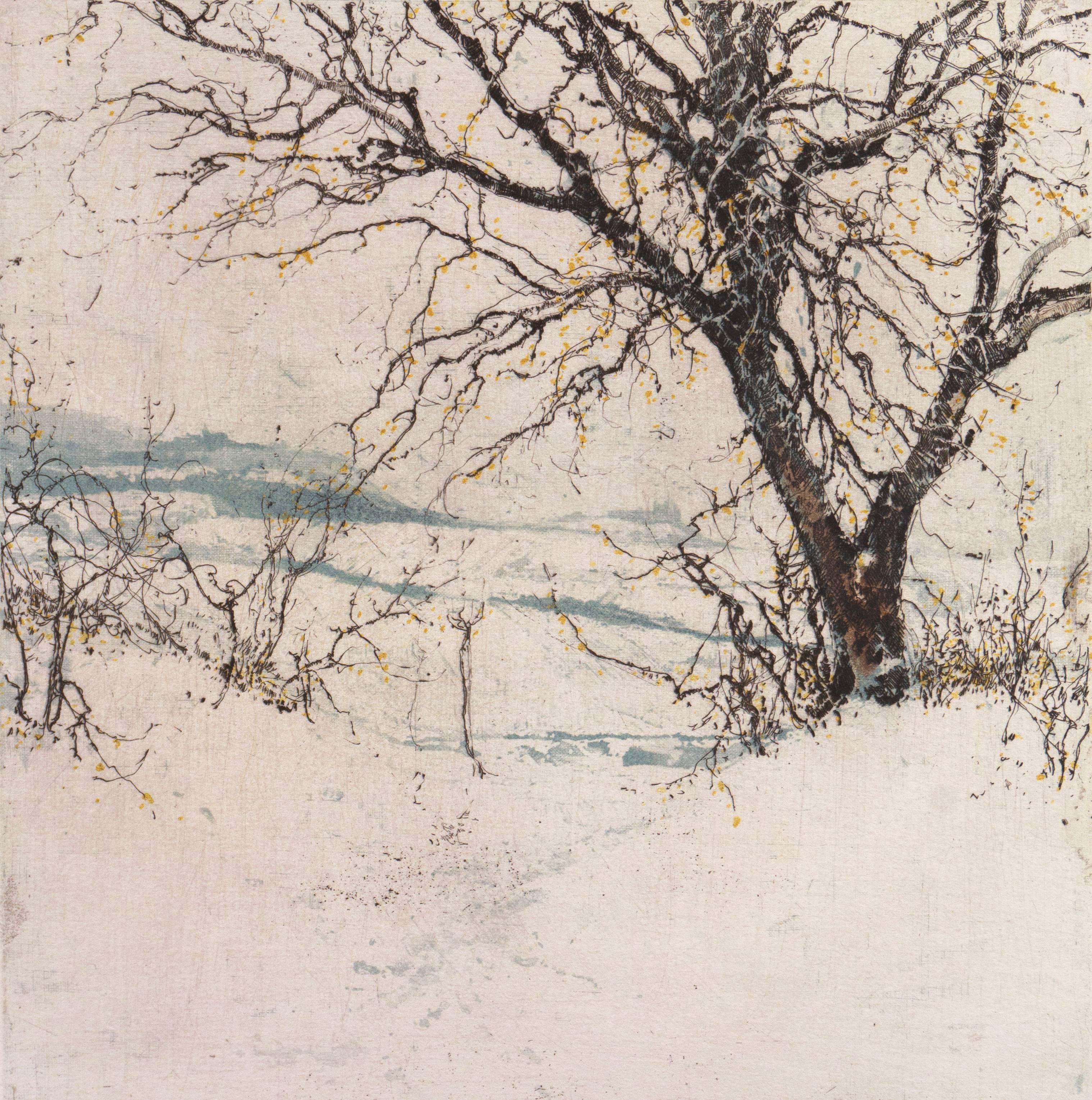 Luigi Kasimir Landscape Print - 'Winter Landscape', Vienna Academy of Art, Metropolitan Museum, Smithsonian