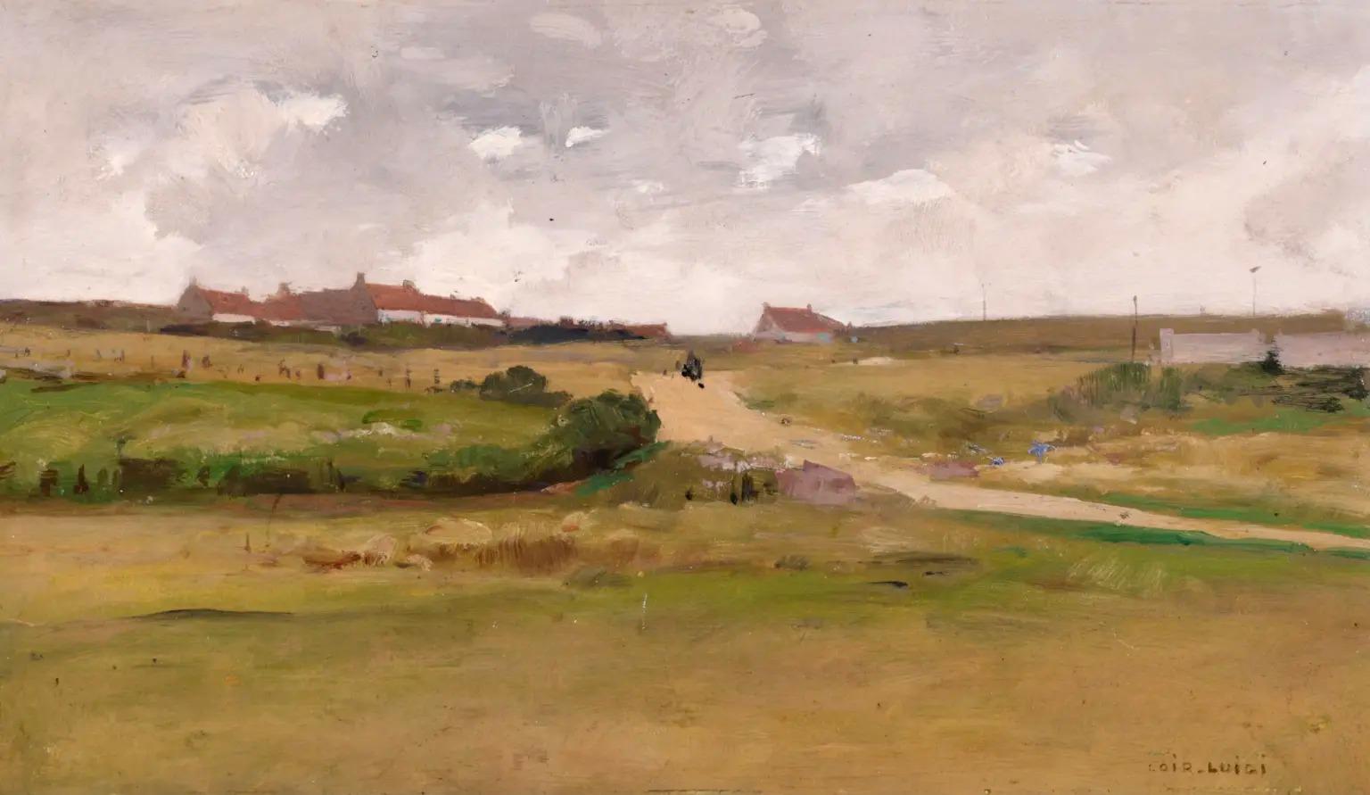 Environs De Cayeux-Sur-Mer - Impressionist Landscape Oil Painting by Luigi Loir 1
