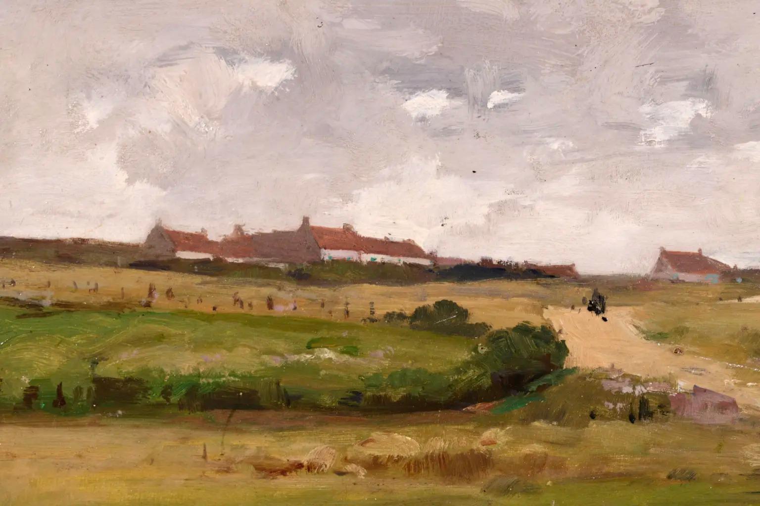 Environs De Cayeux-Sur-Mer - Paesaggio impressionista dipinto a olio da Luigi Loir 2
