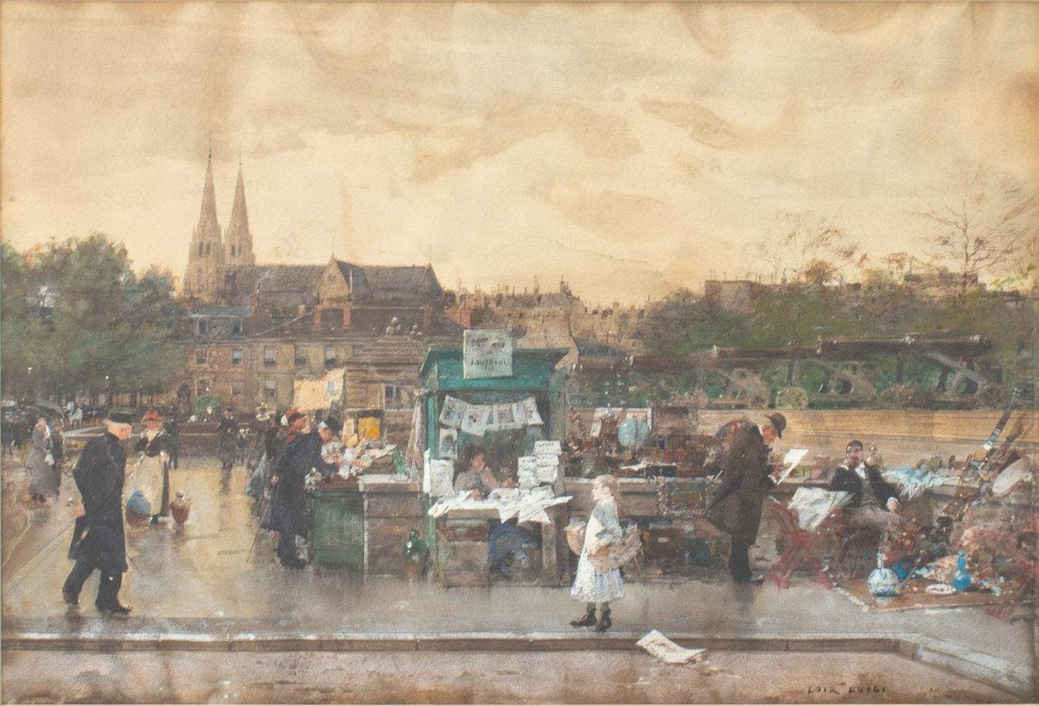 Les Invalides, Paris – Painting von Luigi Loir