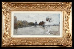 The Great Flood of Paris - Impressionist Landscape Gouache Painting - Luigi Loir
