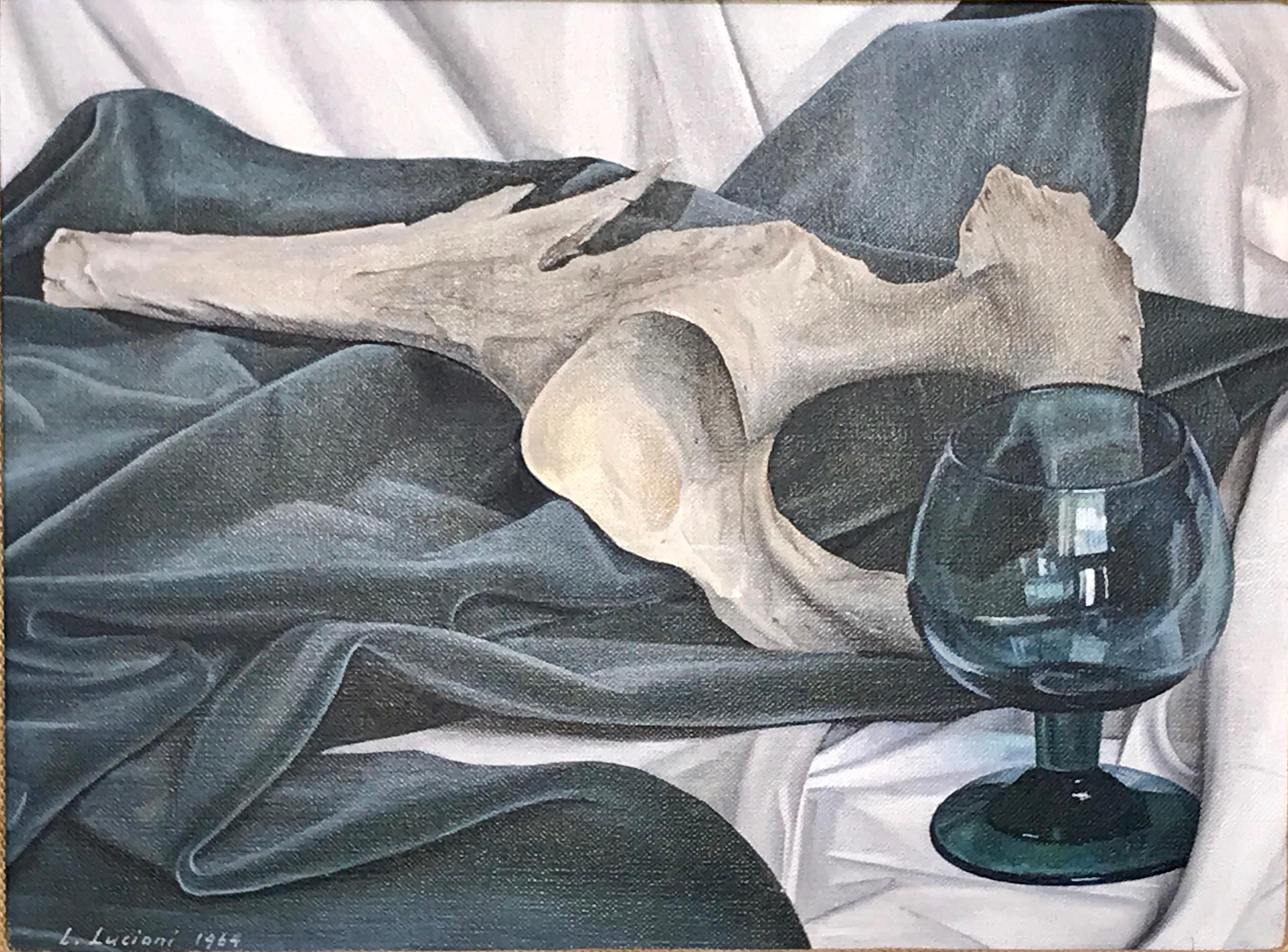 American Luigi Lucioni Oil on Canvas Still Life