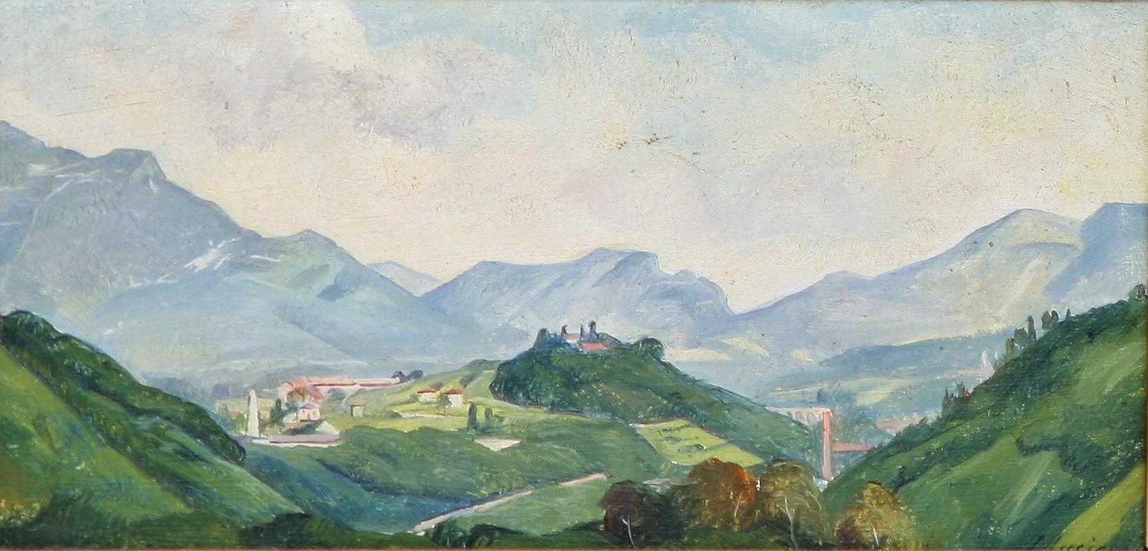 Northern Lombardy - Painting by Luigi Lucioni