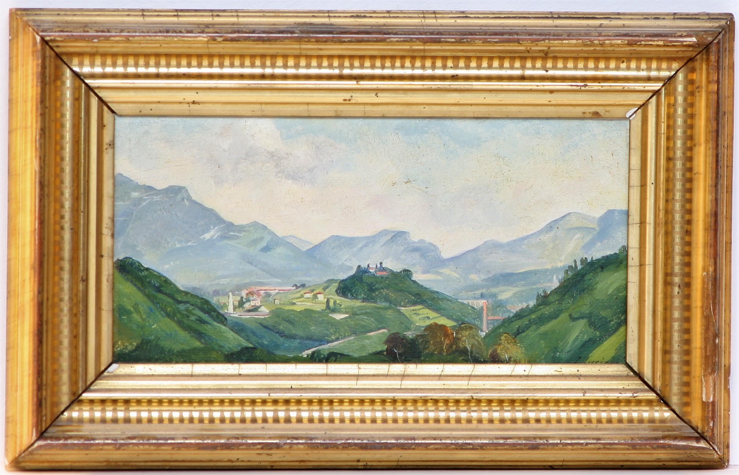 Northern Lombardy - Modern Painting by Luigi Lucioni