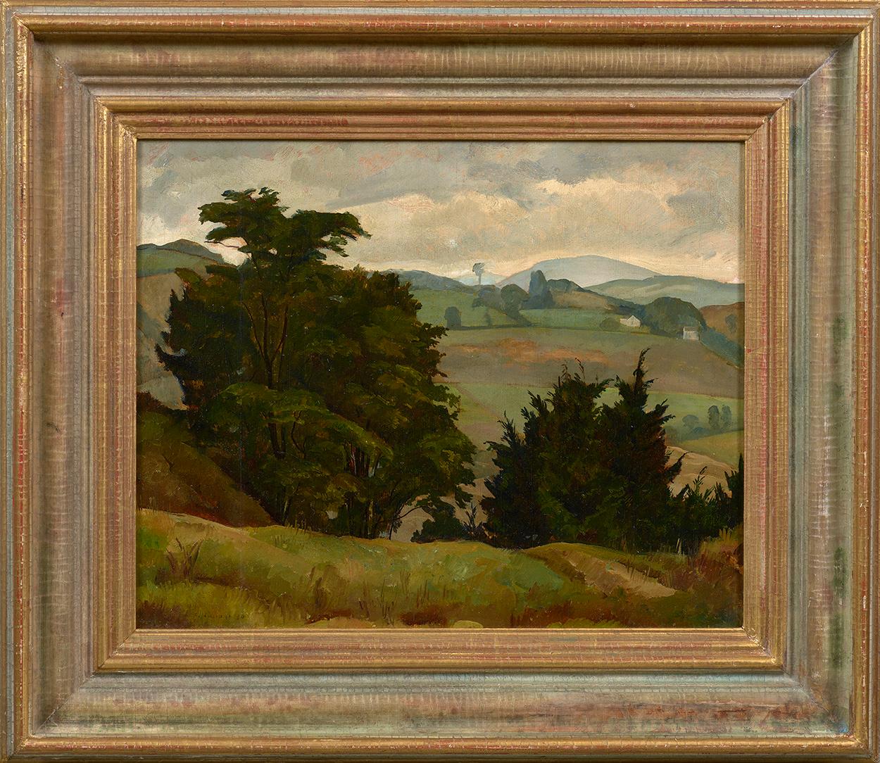 Hills du Vermont, 1930 - Painting de Luigi Lucioni