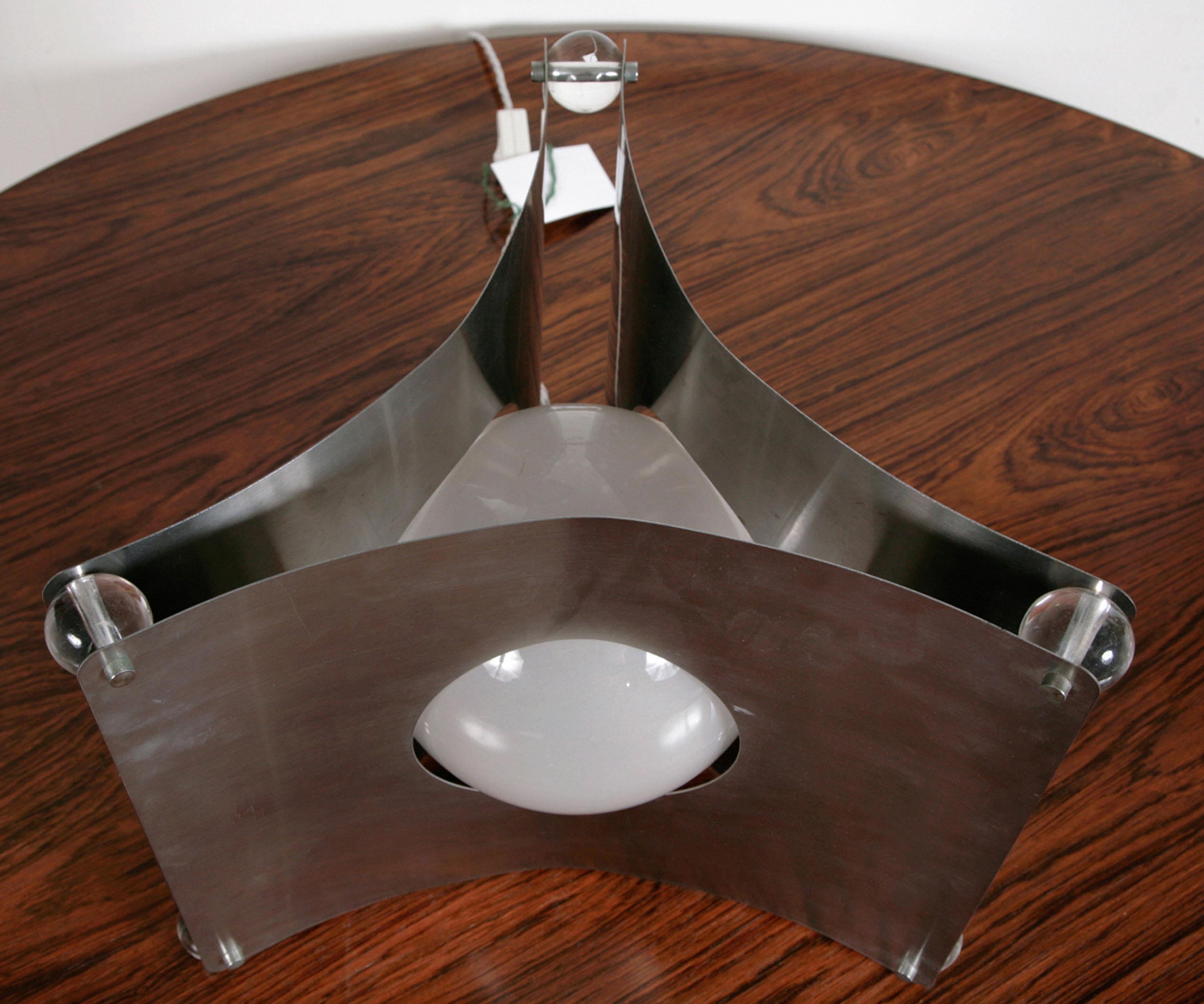 Post-Modern Luigi Massoni Chrome Midcentury Modern Table or Floor Lamp Space Age pergay For Sale