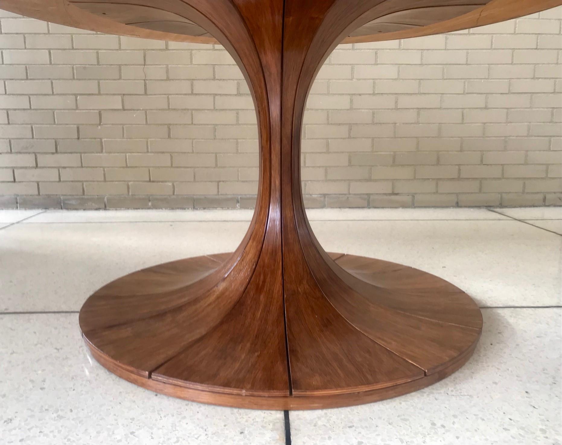 Wood Luigi Massoni Clessidra  Circular Dining Table 