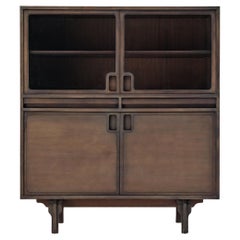 Luigi Massoni for Guzzini Cabinet in Wood and Glass