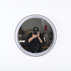 Miroir mural rond en lucite transparente Luigi Massoni pour Guzzini, Italie, années 1960