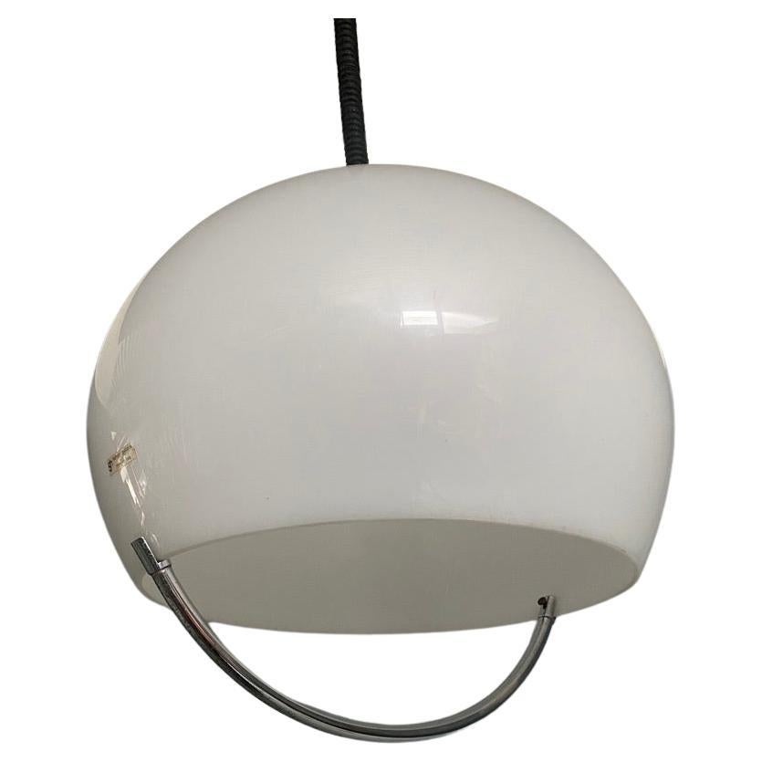 Luigi Massoni pour Harvey Guzzini, lampe pendentif réglable perlée, Italie 1970