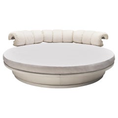 Luigi Massoni for Poltrona Frau 'Lullaby Due' Bed in White Leather