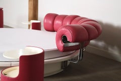 Luigi Massoni per Poltrona Frau, letto rosa Lullaby Due con comodini, 1968