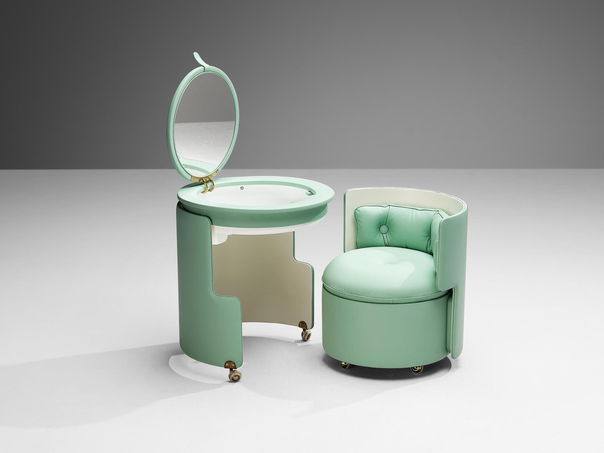 Luigi Massoni pour Poltrona Frau, meuble de toilette restauré 