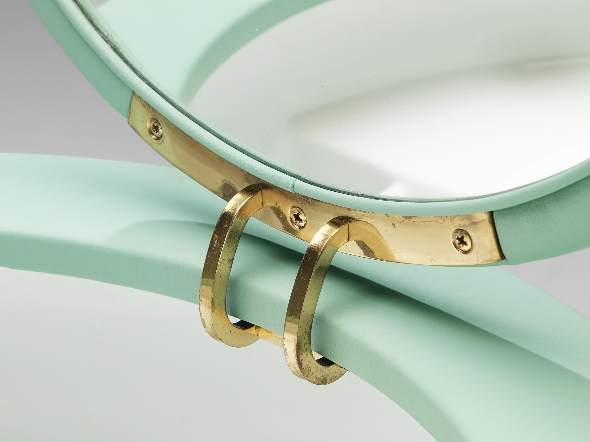 Postmoderne Ensemble de coiffeuses Dilly Dally restauré Luigi Massoni pour Poltrona Frau vert menthe en vente