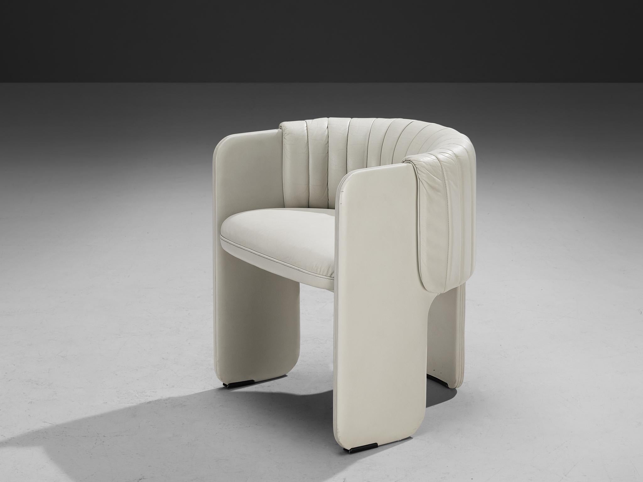 Luigi Massoni for Poltrona Frau Set of Six ‘Dinette’ Armchairs in Leather 4