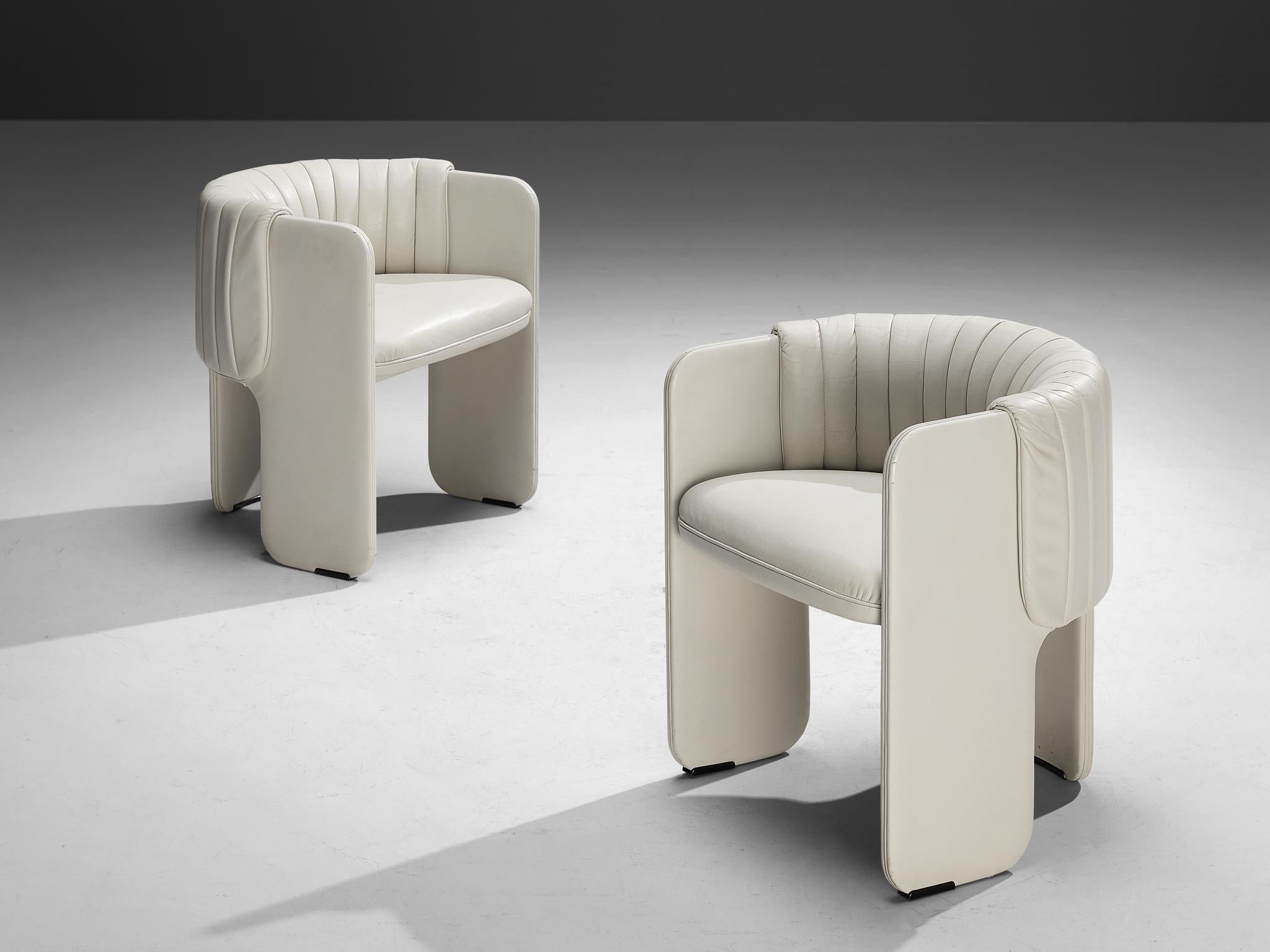 Luigi Massoni for Poltrona Frau Set of Six ‘Dinette’ Armchairs in Leather 1