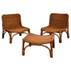 Luigi Massoni Lounge Chairs and Ottoman