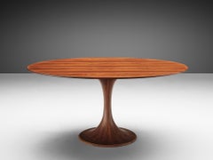 Table à manger ovale en palissandre Luigi Massoni