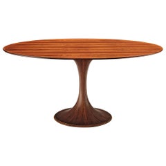 Luigi Massoni Oval Rosewood Dining Table