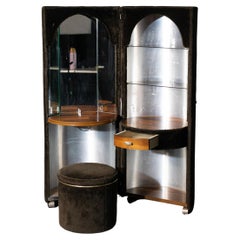 Luigi Massoni Poltrona Frau Brown Faux Fur Vanity