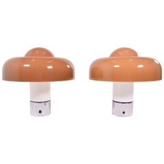 Luigi Massoni Space Age "Brumbury" Table Lamp for Guzzini, 1969, Set of Two