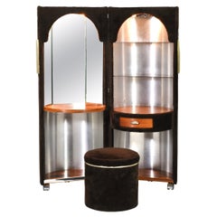 Luigi Massoni Style Faux Fur Vanity Cabinet by POLTRONA FRAU 1970's