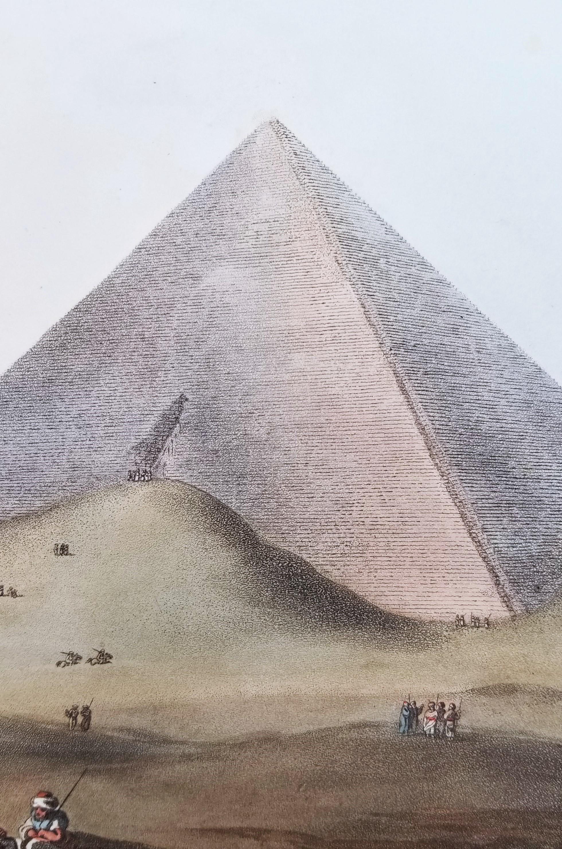 Prima e seconda piramide di Gizah, Antica Memphis /// Luigi Mayer Arte egizia 8