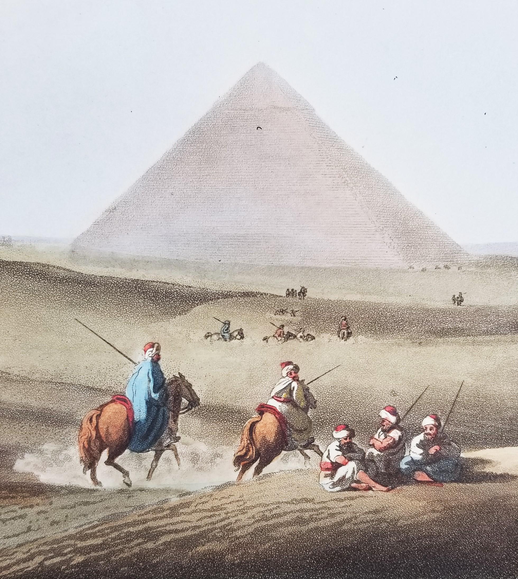 Prima e seconda piramide di Gizah, Antica Memphis /// Luigi Mayer Arte egizia 10