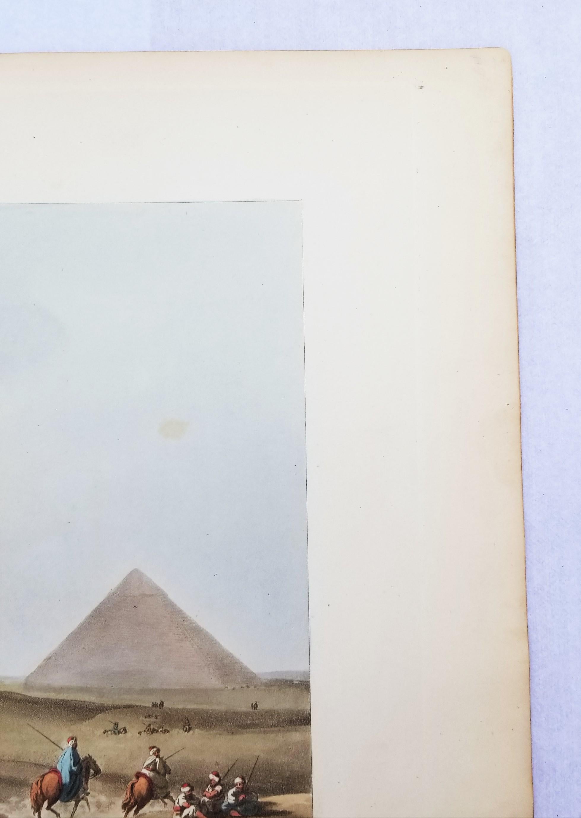 Prima e seconda piramide di Gizah, Antica Memphis /// Luigi Mayer Arte egizia 4