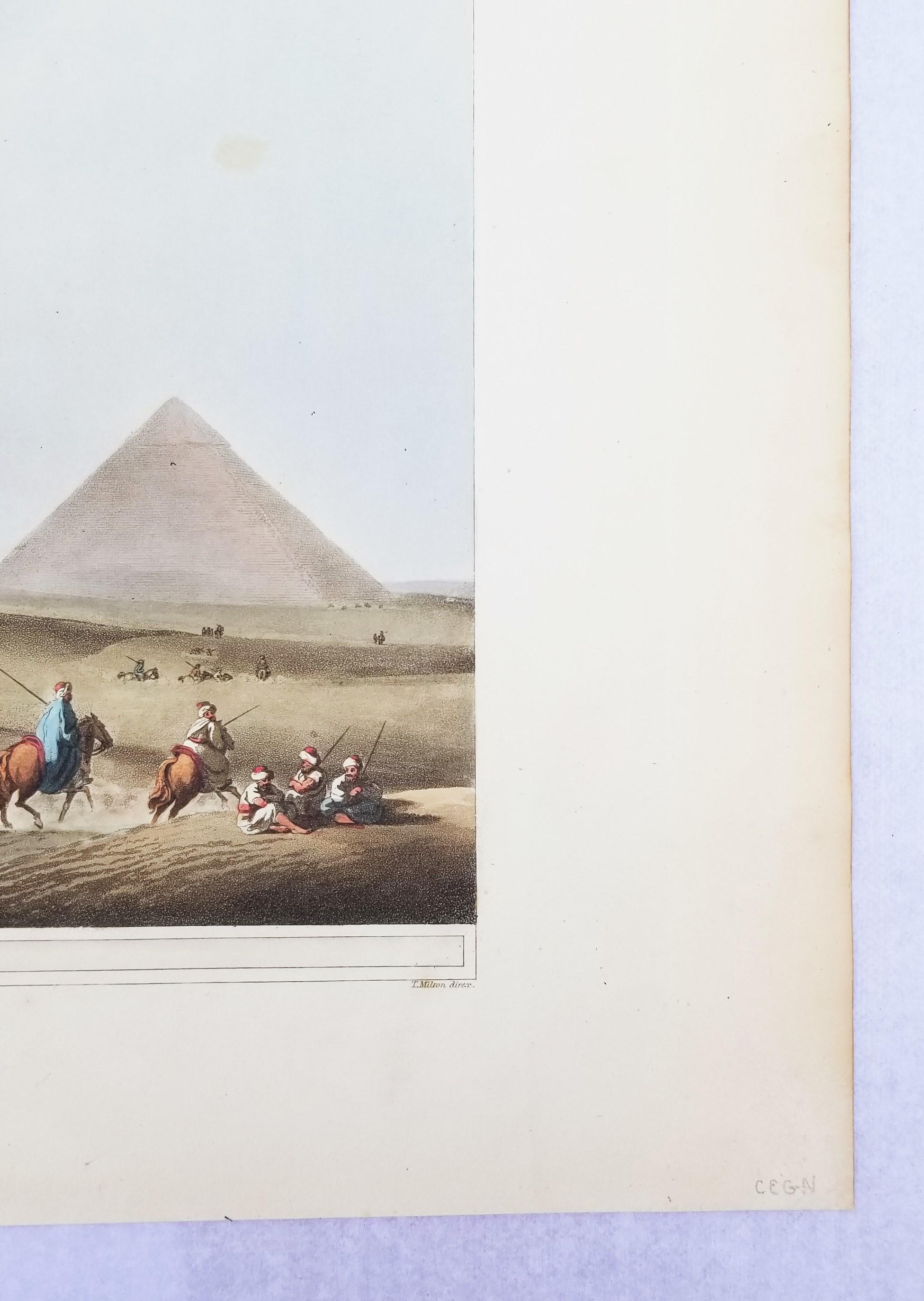 Prima e seconda piramide di Gizah, Antica Memphis /// Luigi Mayer Arte egizia 5