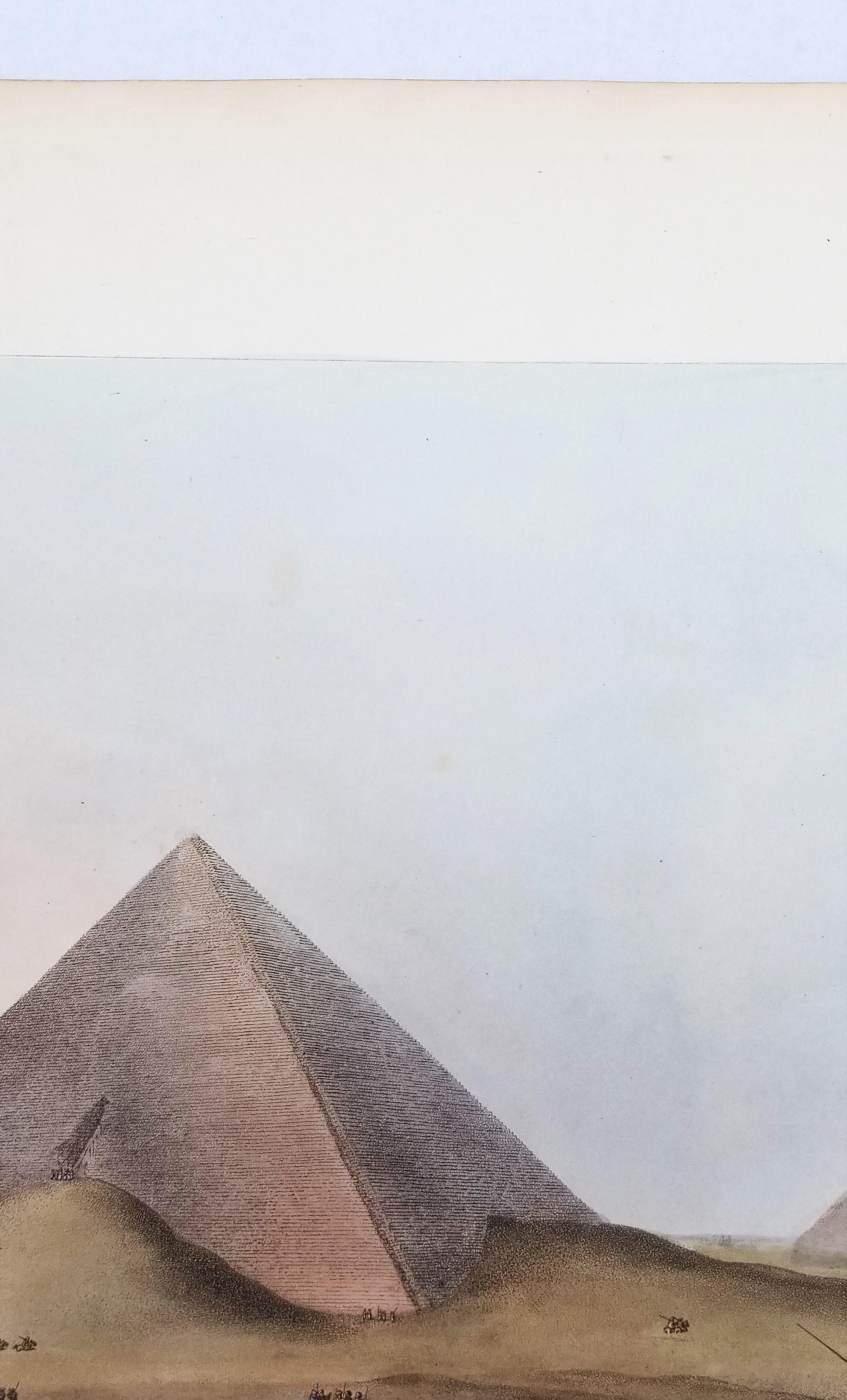 Prima e seconda piramide di Gizah, Antica Memphis /// Luigi Mayer Arte egizia 6
